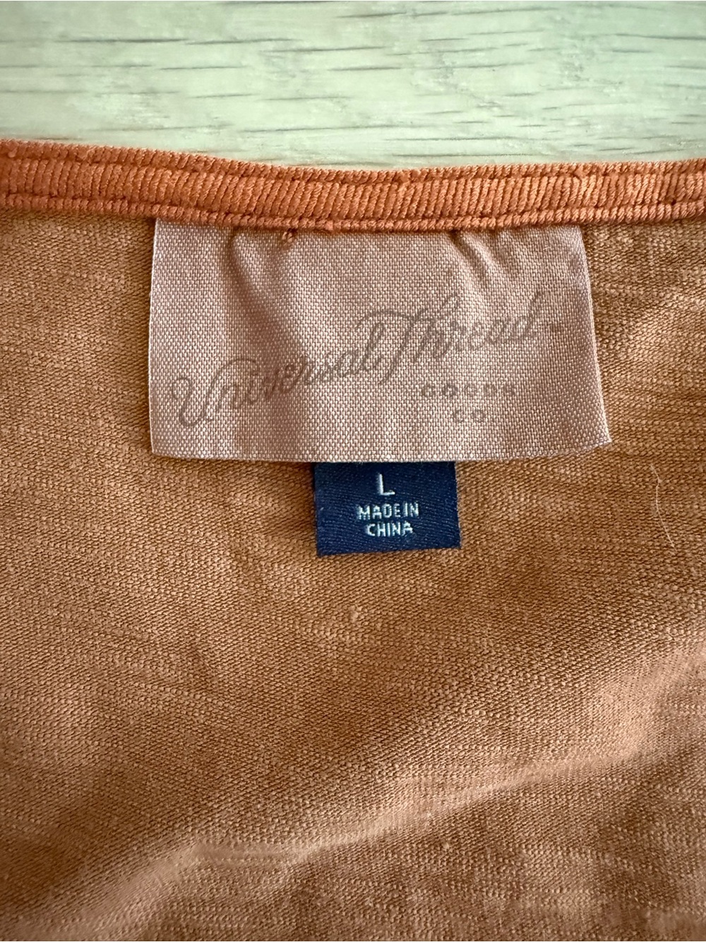 Universal Thread Rust-Orange Button Front Tank - Picture 2 of 2